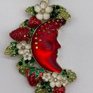 NEW Kirks Folly Strawberry Moon Goddess Magnetic Enhancer Pendant Rare & Retired